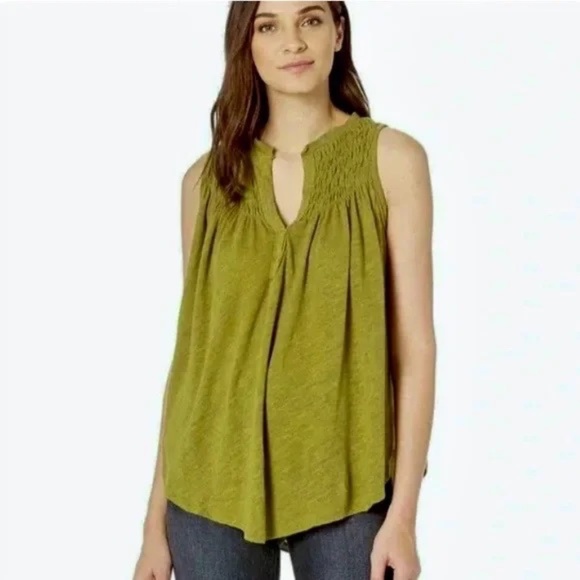 Free People New To Town Olive Green Top SZ xs - Picture 1 of 4